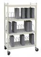 Mobile Chart Rack, 30-Space Rolling Binder Cart