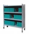 Mobile Chart Rack, 36-Space Binder Cabinet