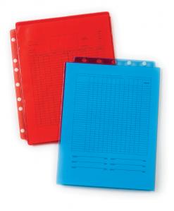 Tinted Sheet Protectors - Transparent Red & Blue