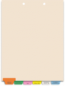 Medical Chart Dividers - 6 Tab Set