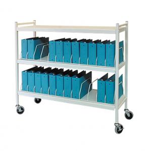 Mobile Chart Rack, 24-Space Binder Cart