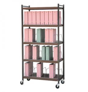 Mobile Chart Rack, 32-Space Binder Cart